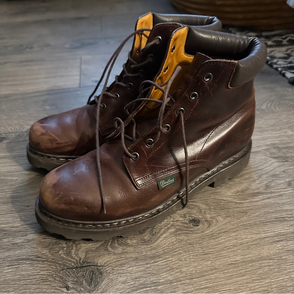 Rugged Brown Leather Men's Boots